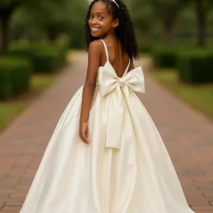 satin flower girl dress 5