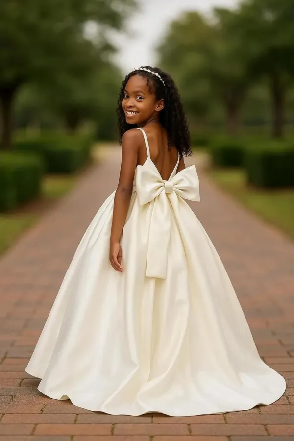 satin flower girl dress 5
