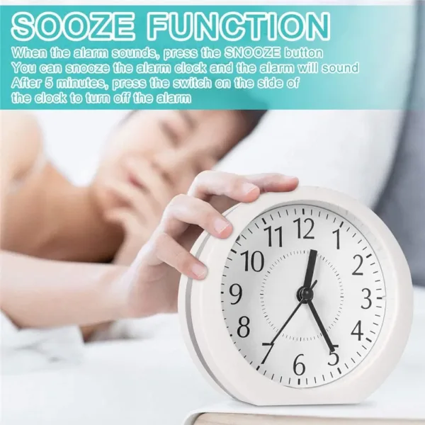 silent alarm clock small 3