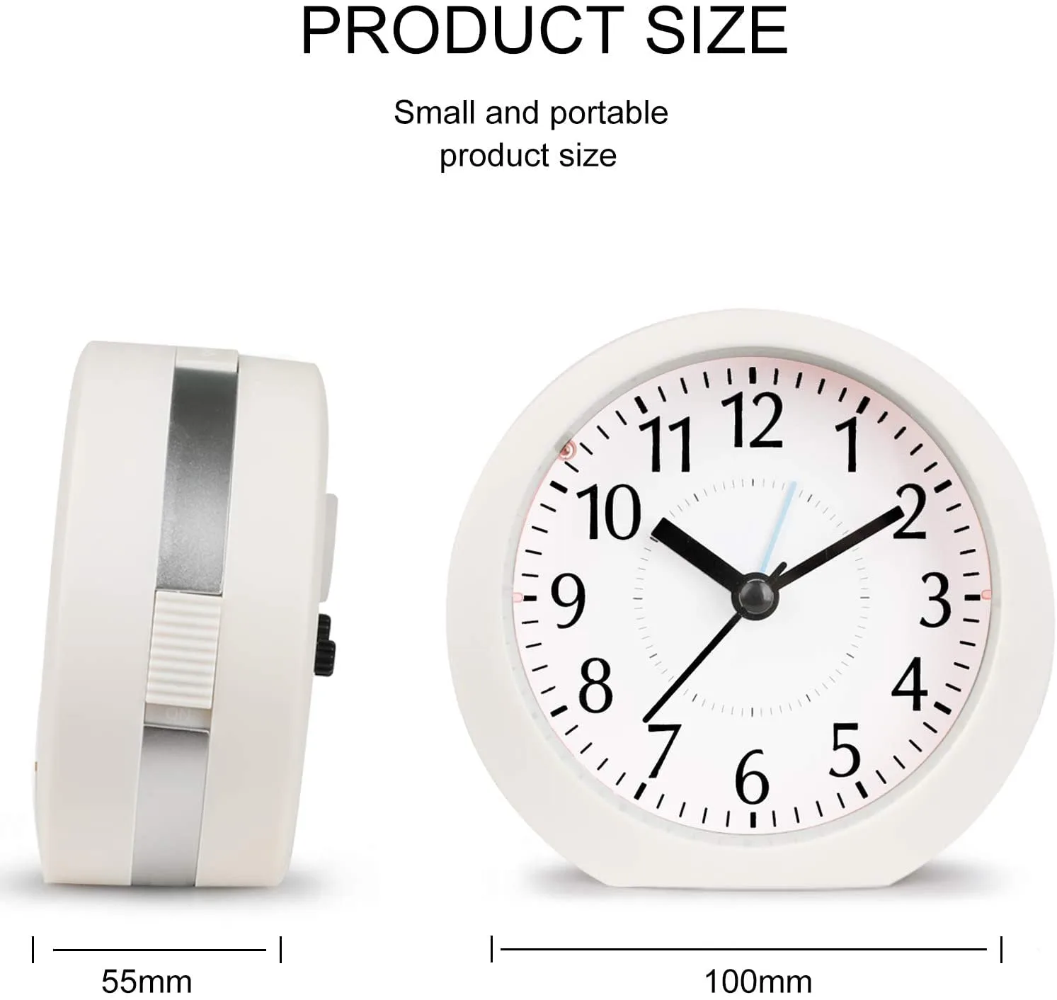silent alarm clock small 6