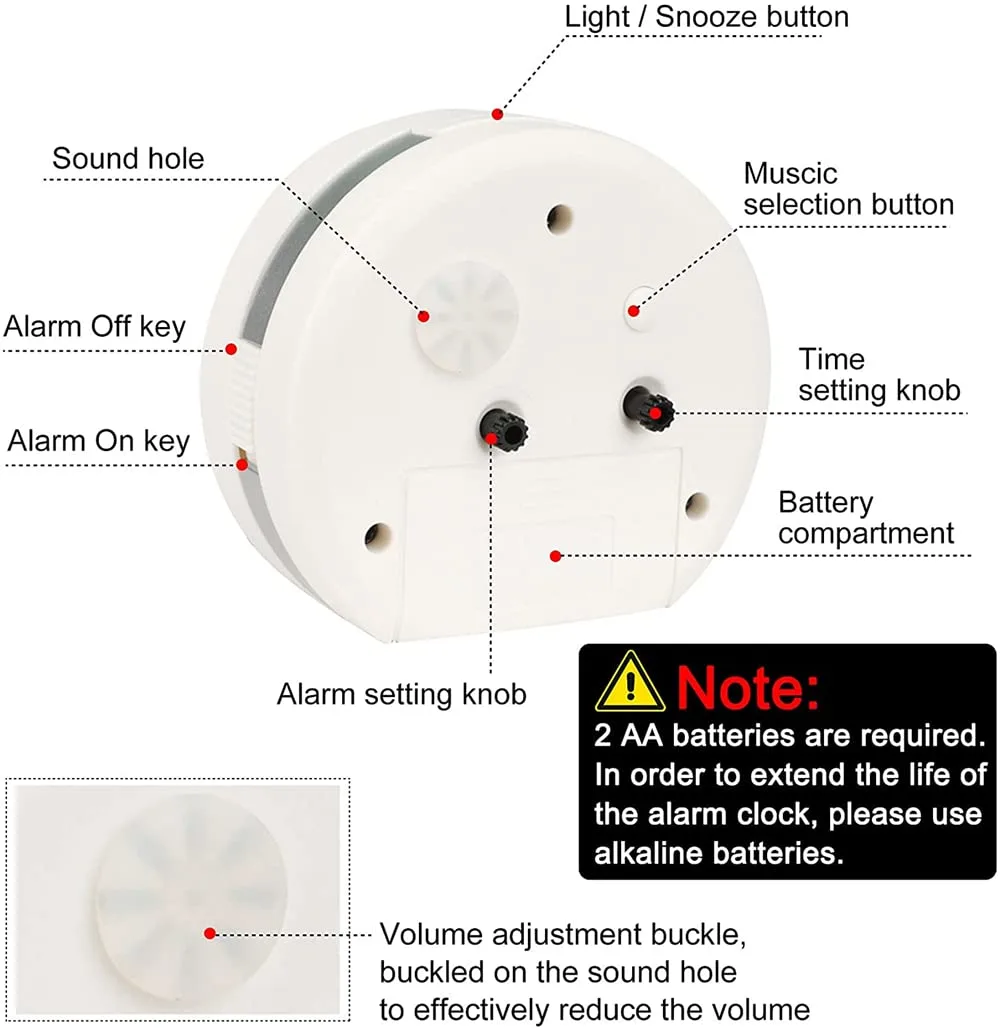 silent alarm clock small 7