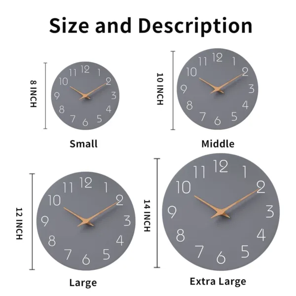 silent wall clock inch 3