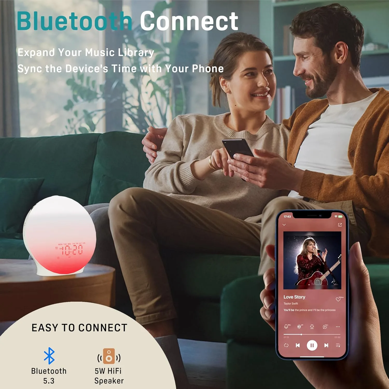 sunrise alarm clock white 7