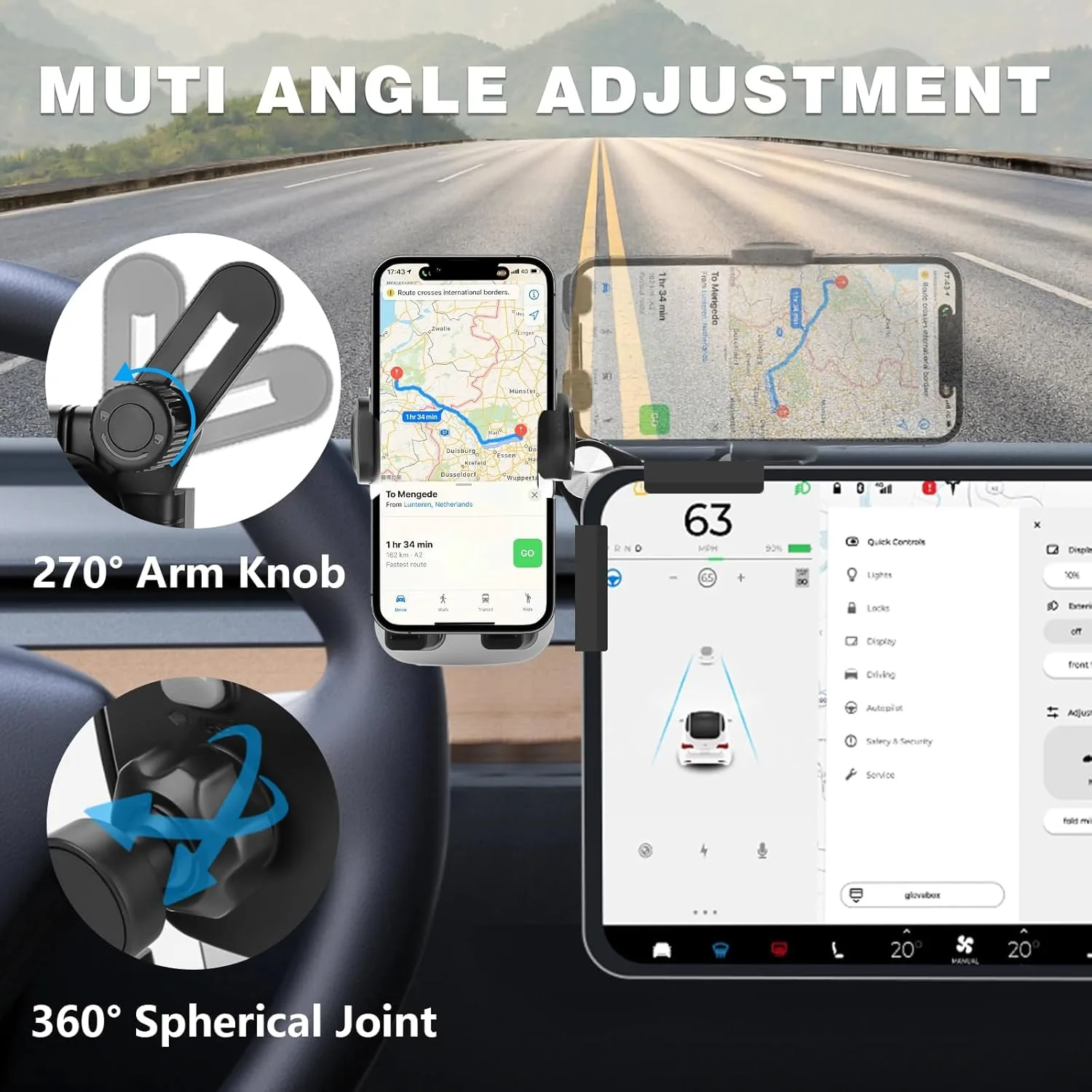 tesla phone mount 3