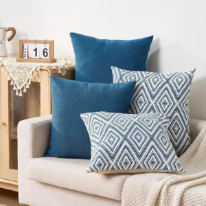 throw pillow covers blue 2