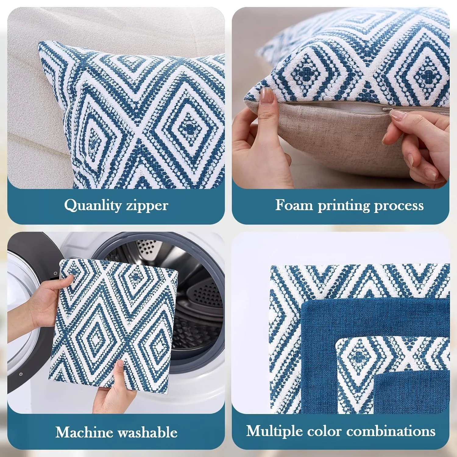 throw pillow covers blue 5
