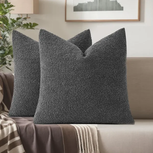 throw pillow covers boucle 1