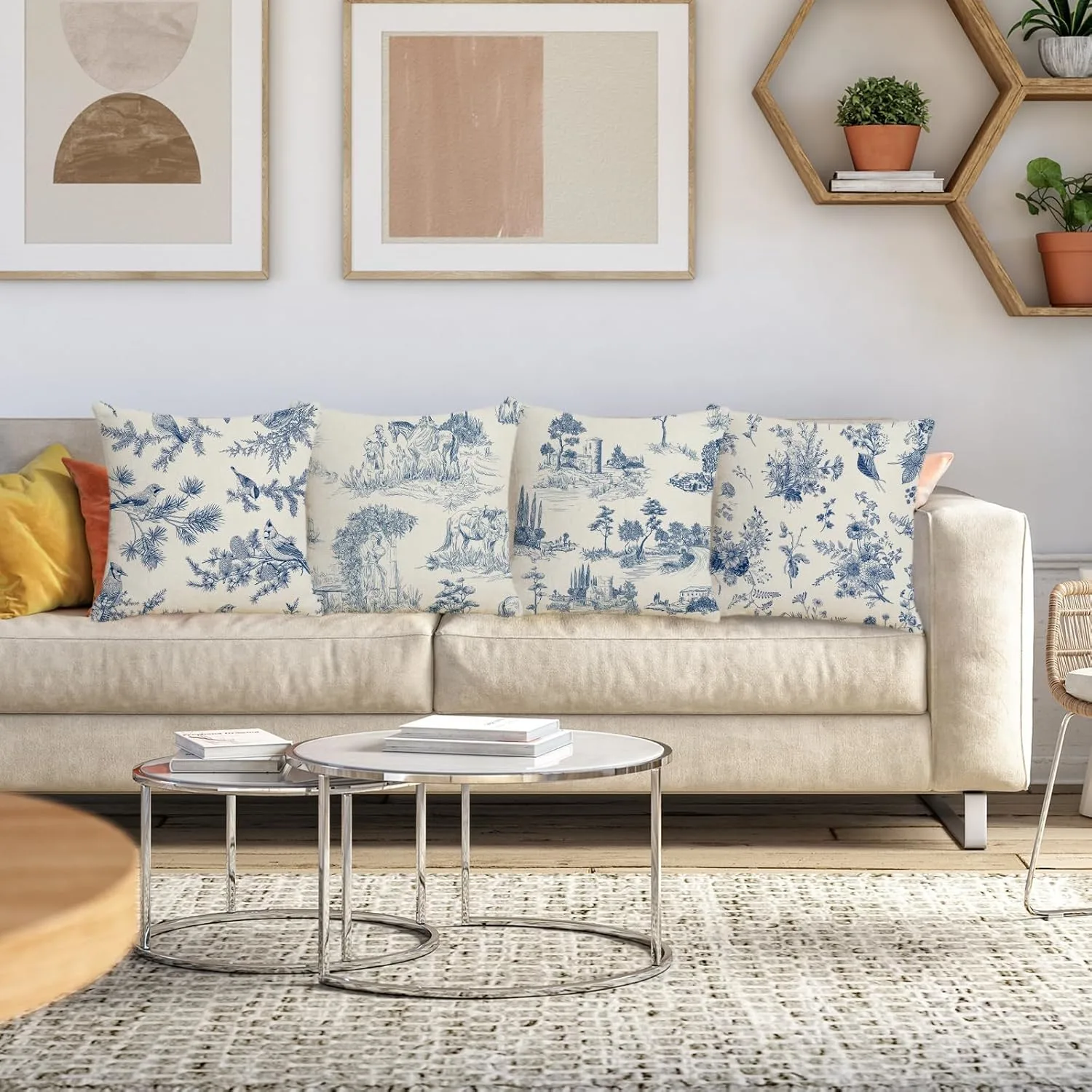 toile pillow covers 3