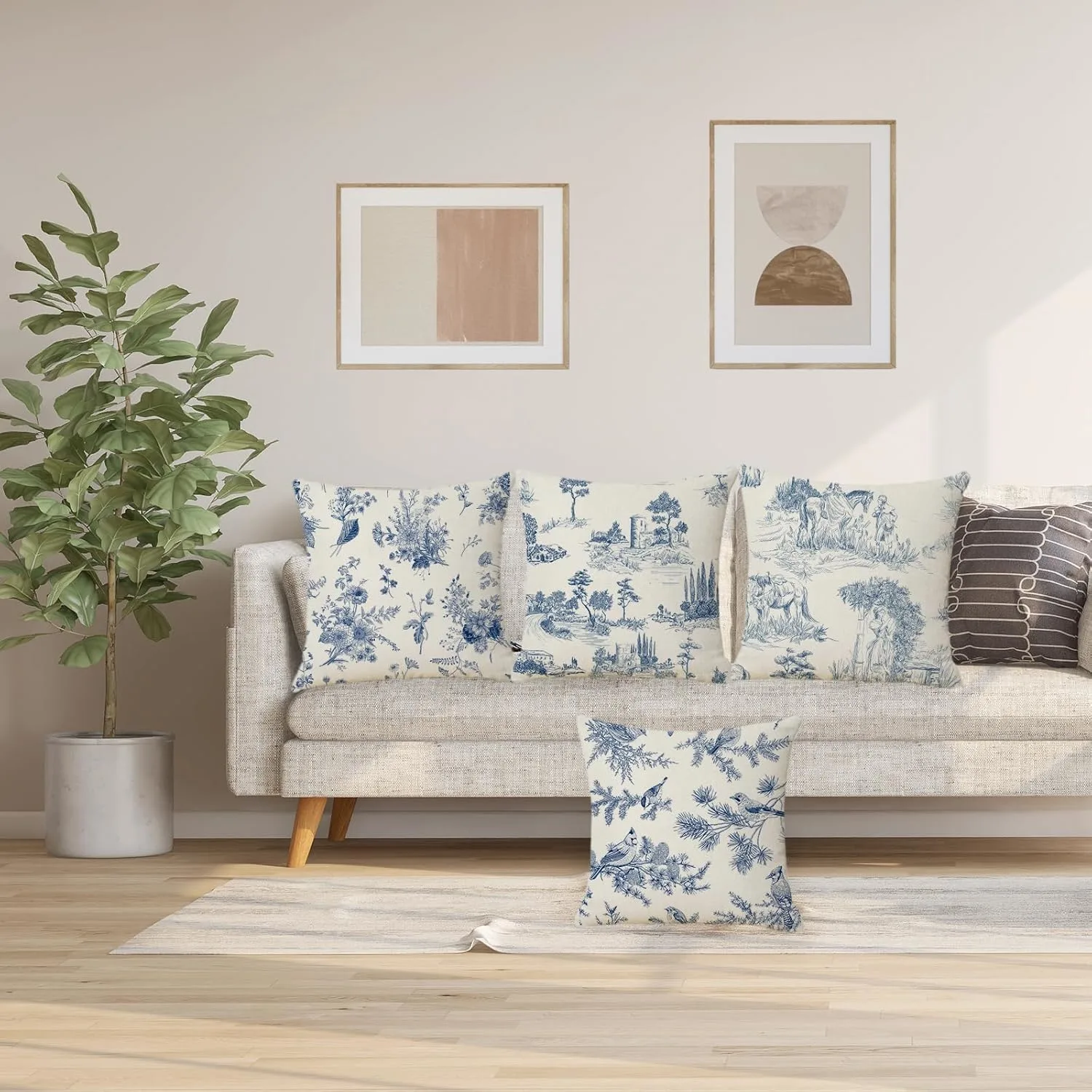 toile pillow covers 4