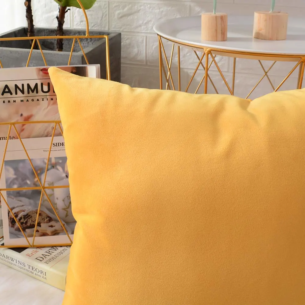 velvet pillow covers lemon 3