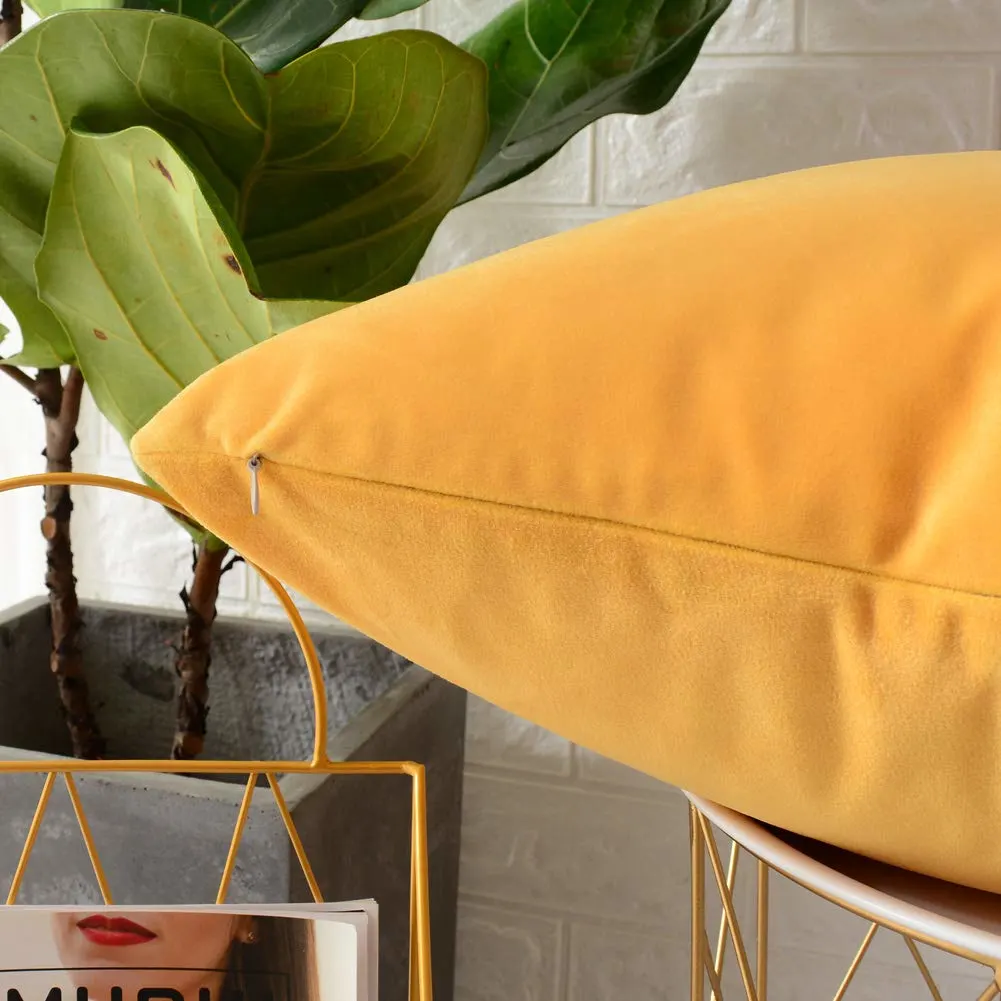 velvet pillow covers lemon 4