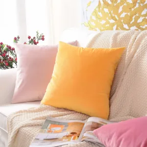 velvet pillow covers lemon 6