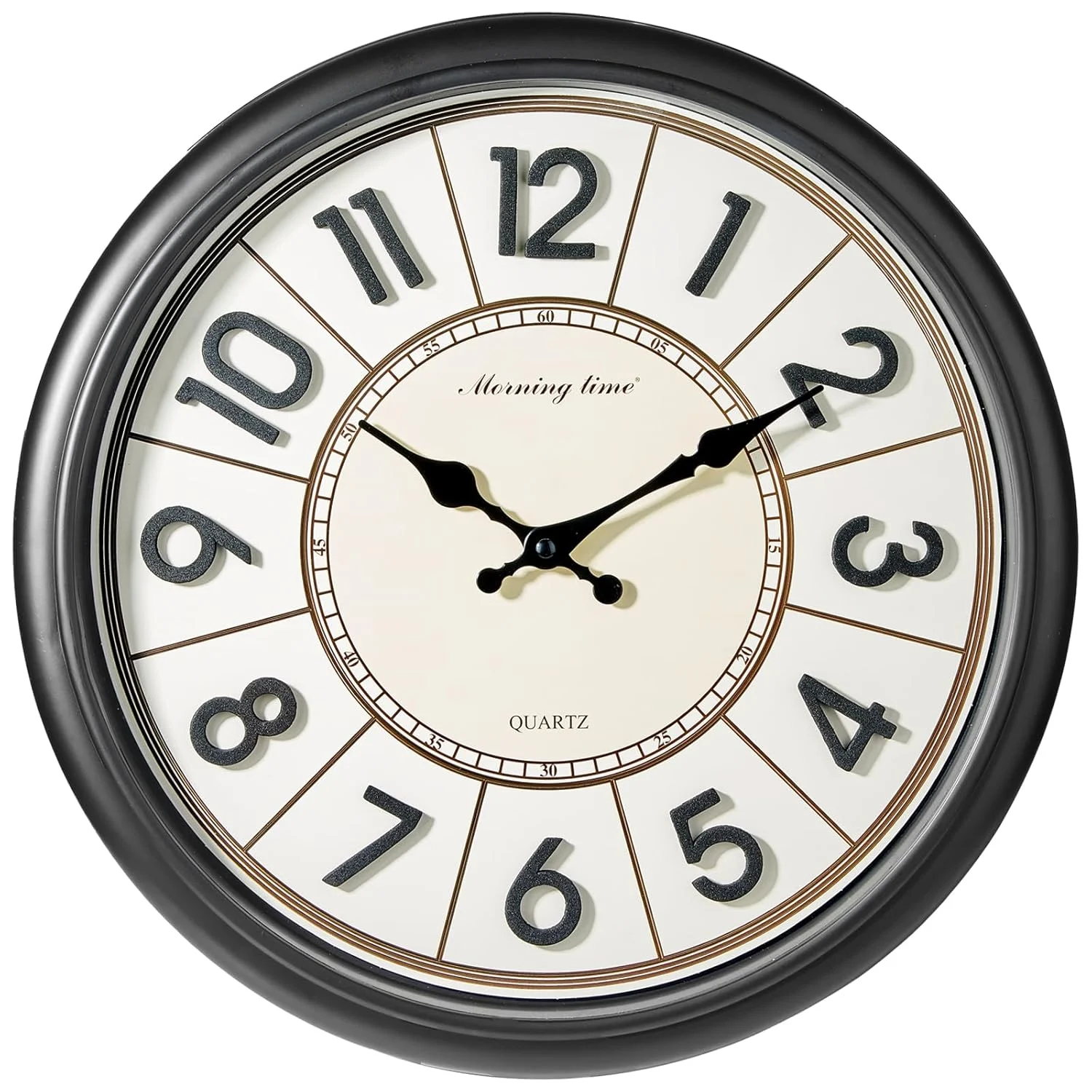 wall clock 3d numerals 1
