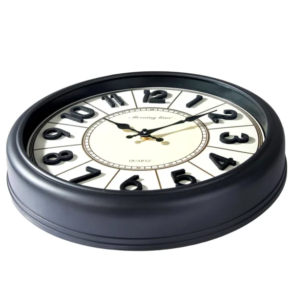 wall clock 3d numerals 3