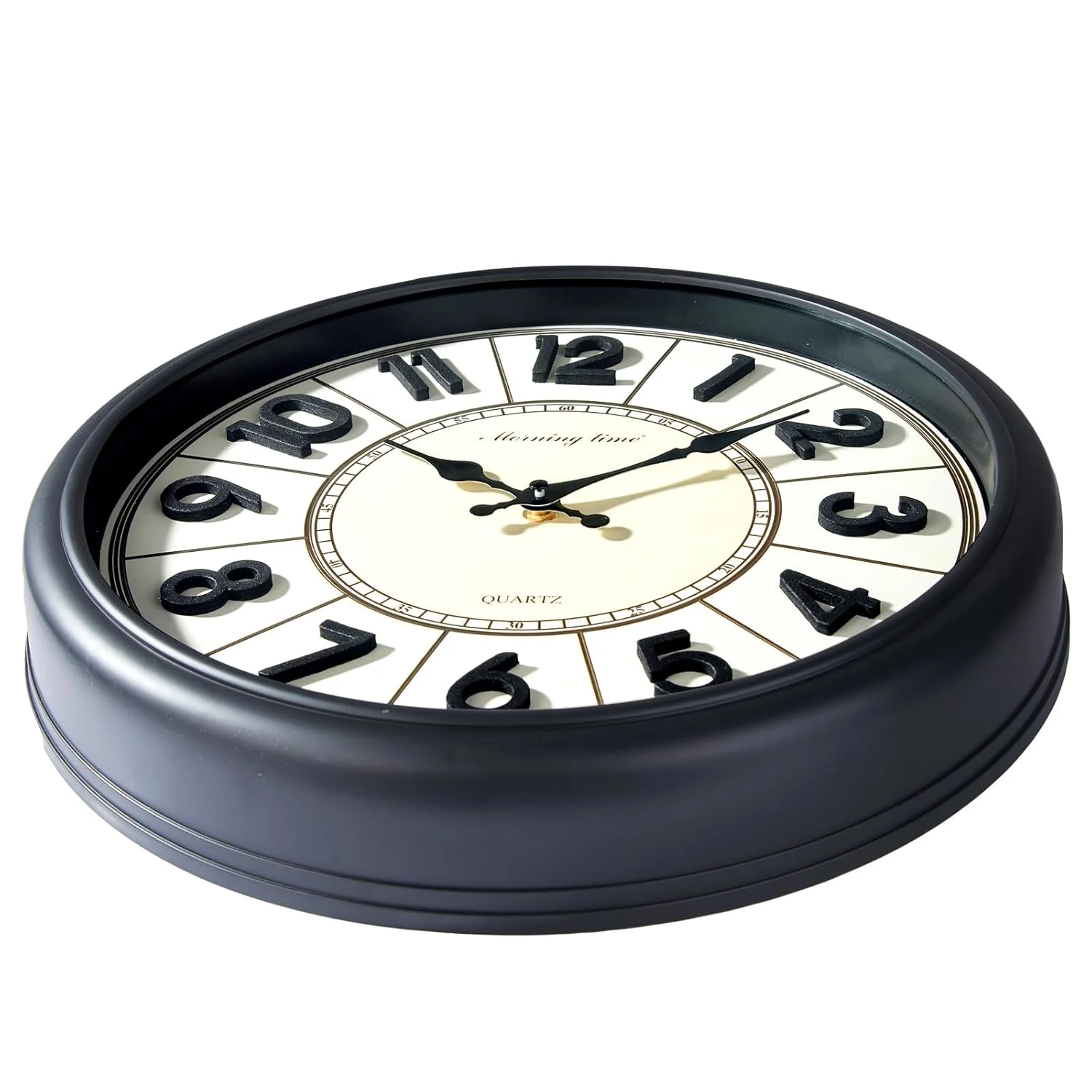 wall clock 3d numerals 3