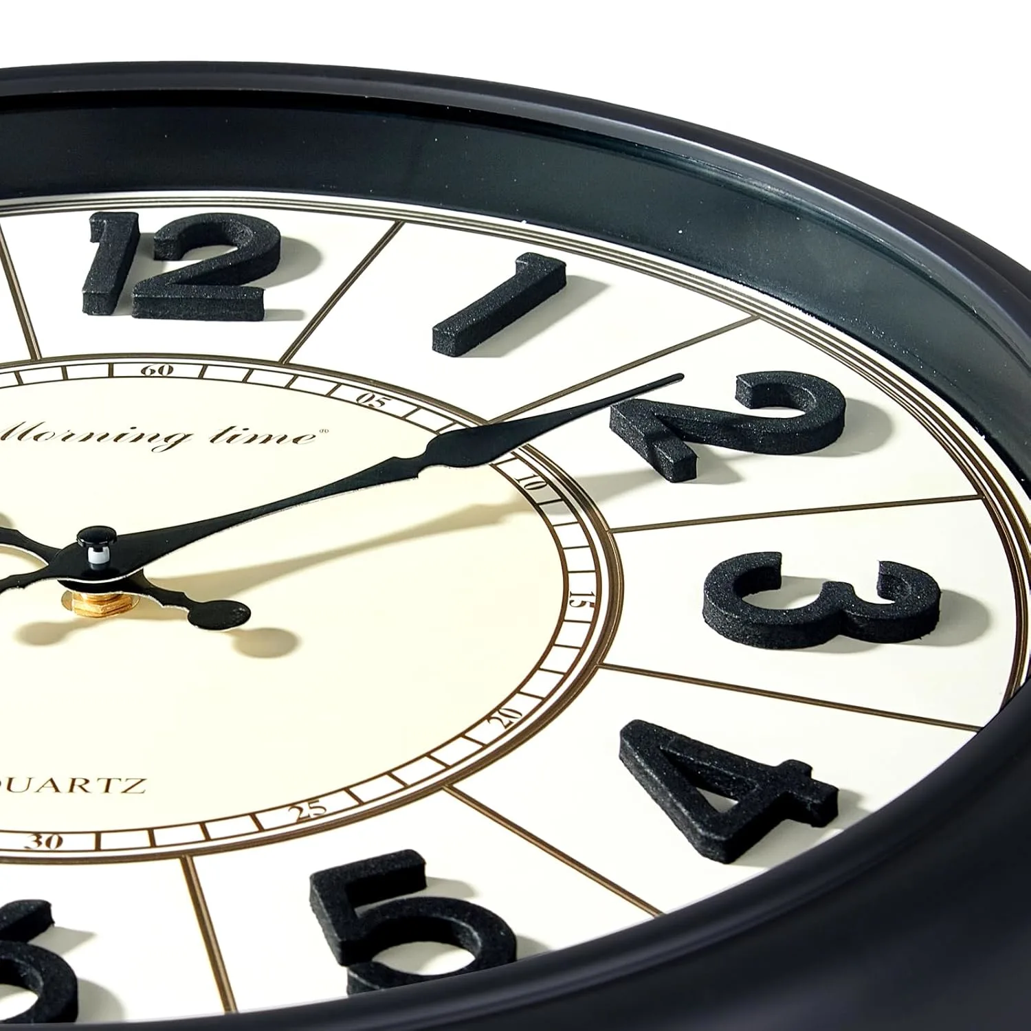 wall clock 3d numerals 4