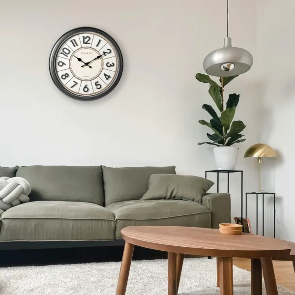 wall clock 3d numerals 6
