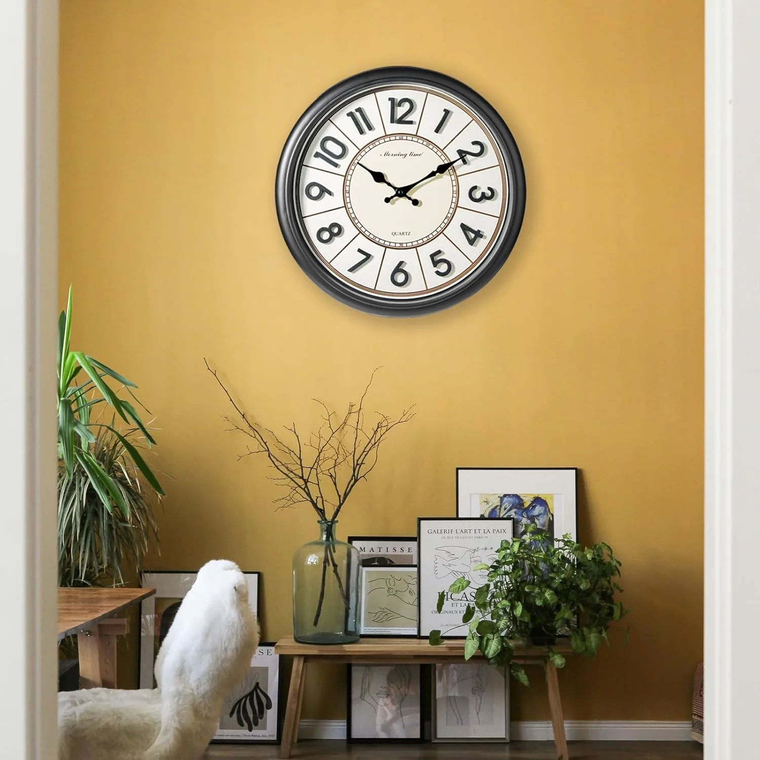wall clock 3d numerals 7