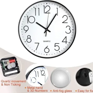 wall clock silent battery 5