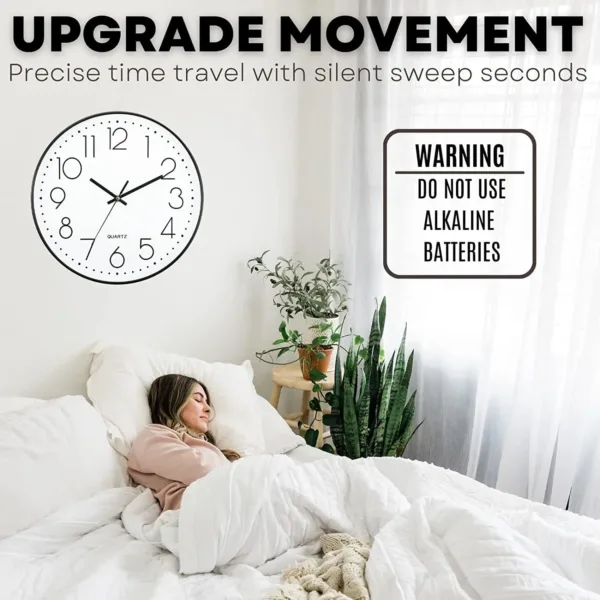 wall clock silent battery 6