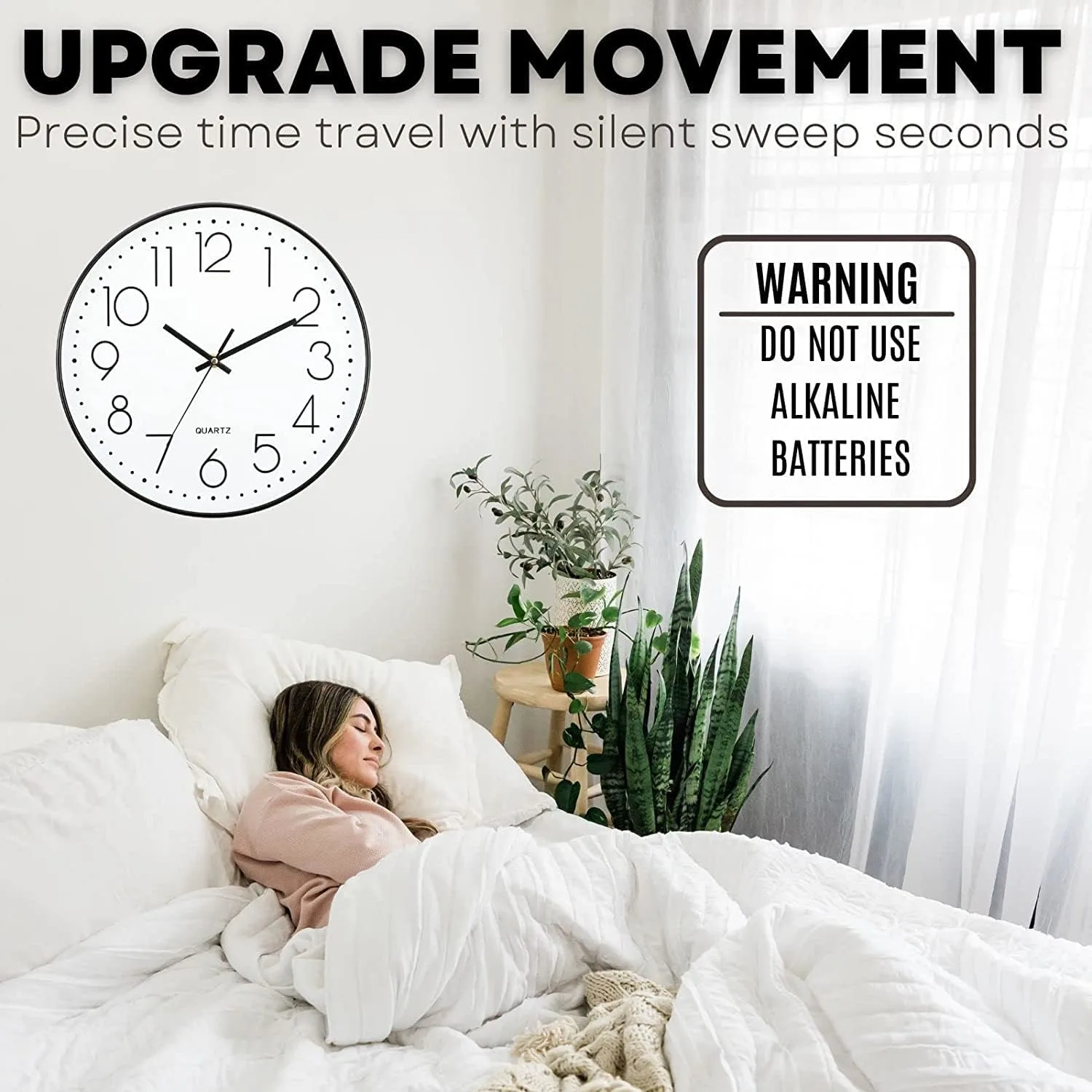 wall clock silent battery 6