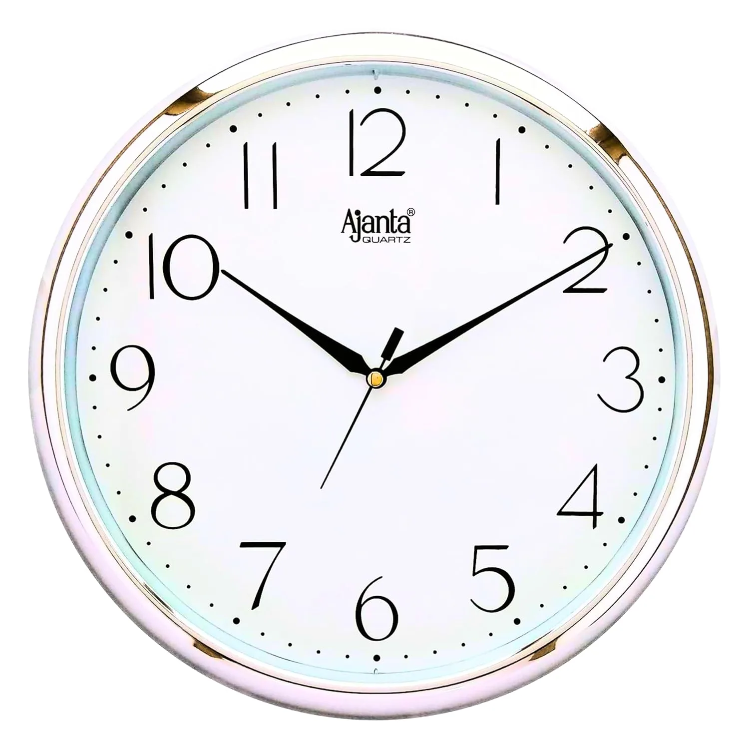 wall clock silver rim 1