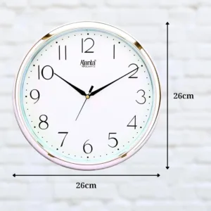 wall clock silver rim 2