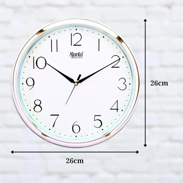 wall clock silver rim 2