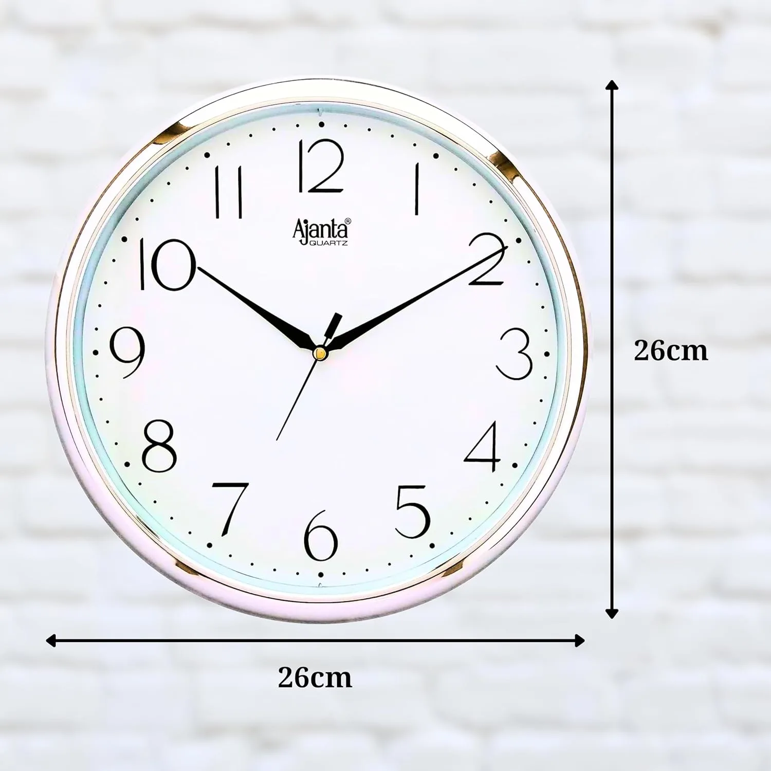 wall clock silver rim 2