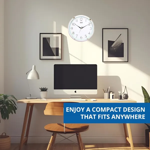 wall clock silver rim 4