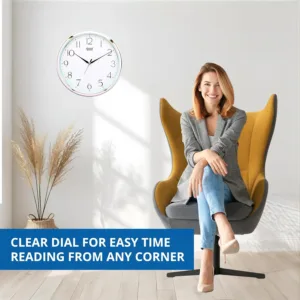 wall clock silver rim 5