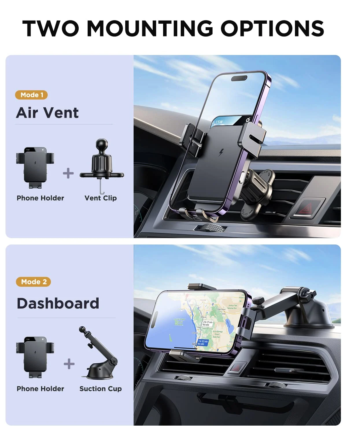 wireless car charger mount 2