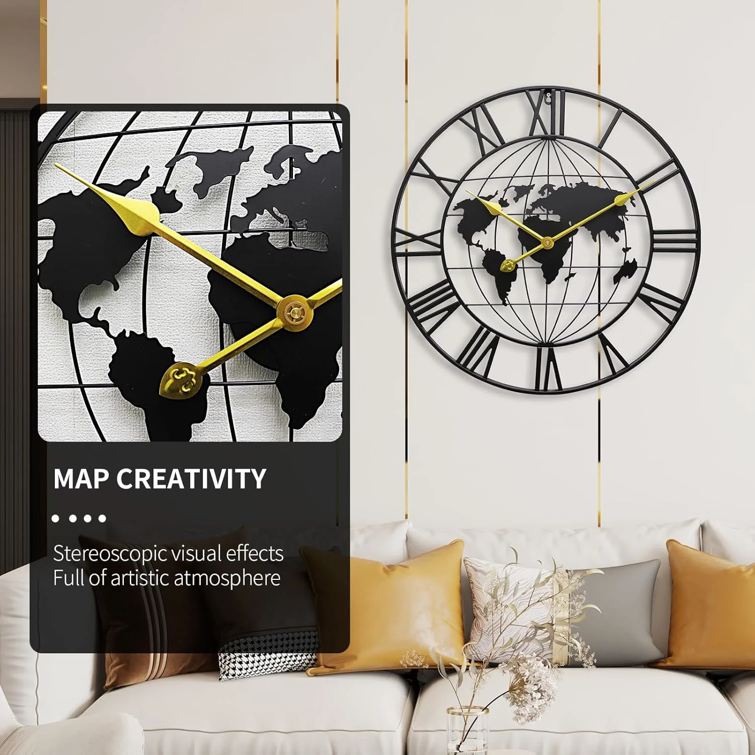 world map clock large 4