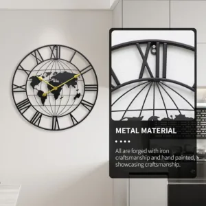 world map clock large 6