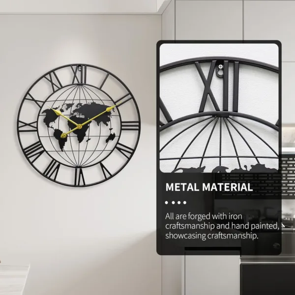 world map clock large 6