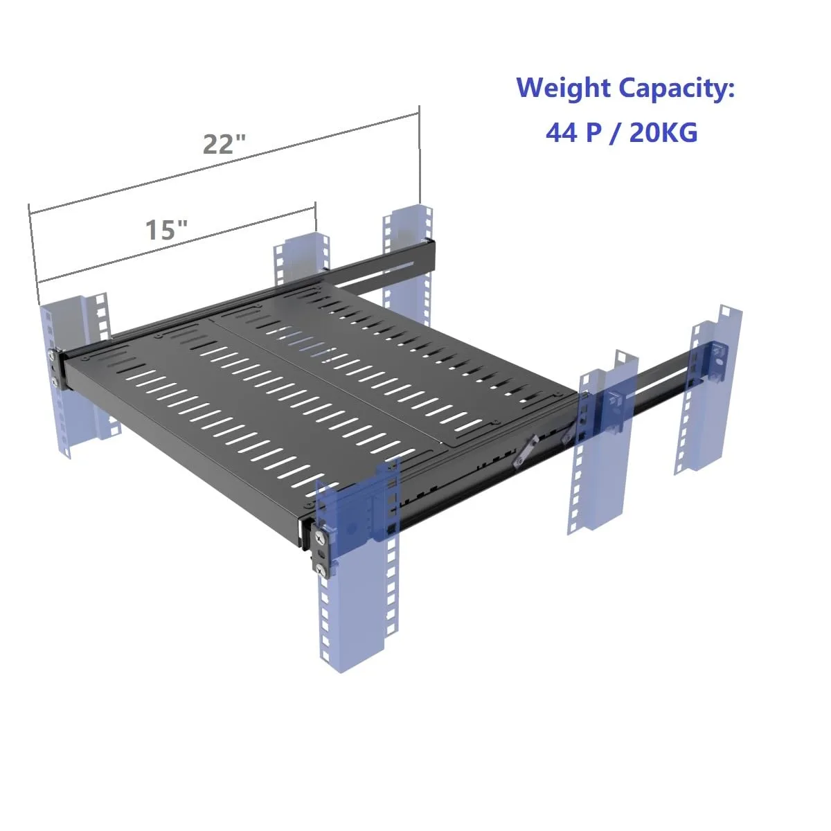 1u sliding rack shelf 2