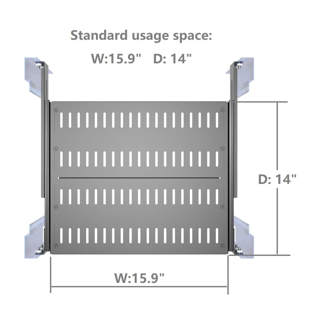 1u sliding rack shelf 4