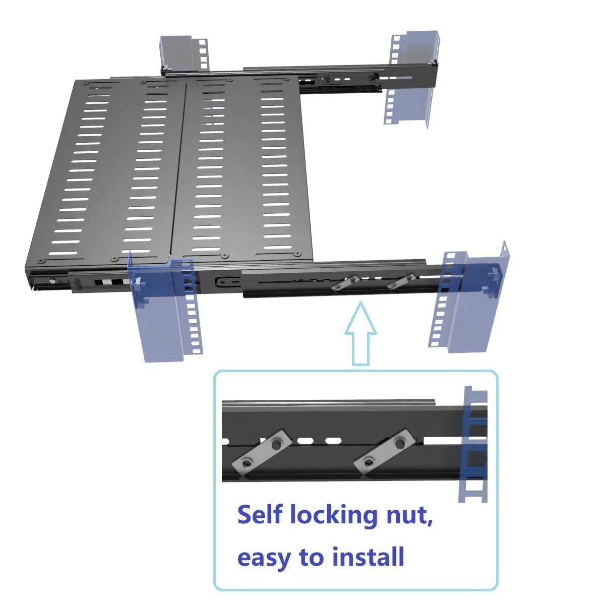 1u sliding rack shelf 6