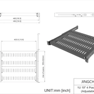 1u sliding rack shelf 7