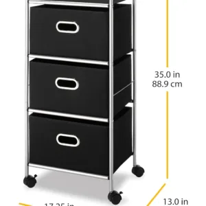 3 drawer rolling cart 2