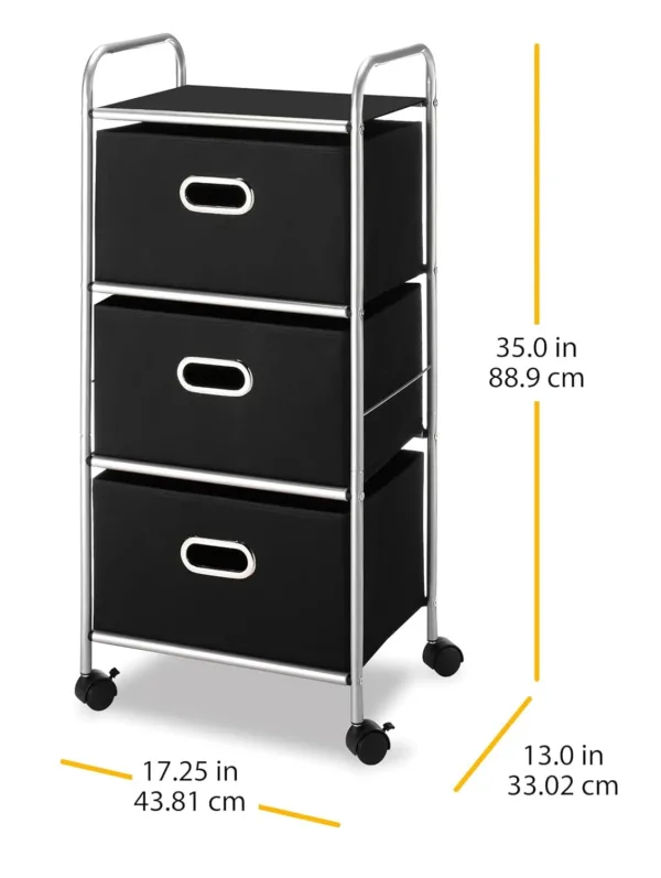 3 drawer rolling cart 2