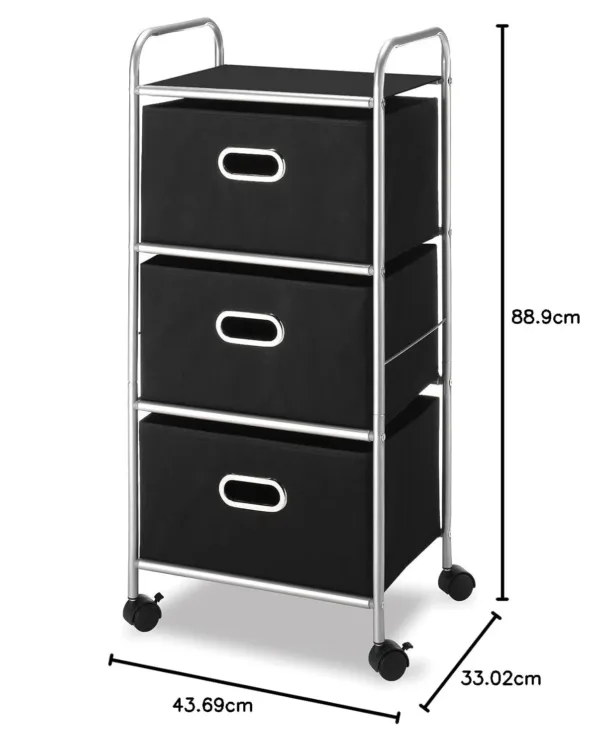 3 drawer rolling cart 7