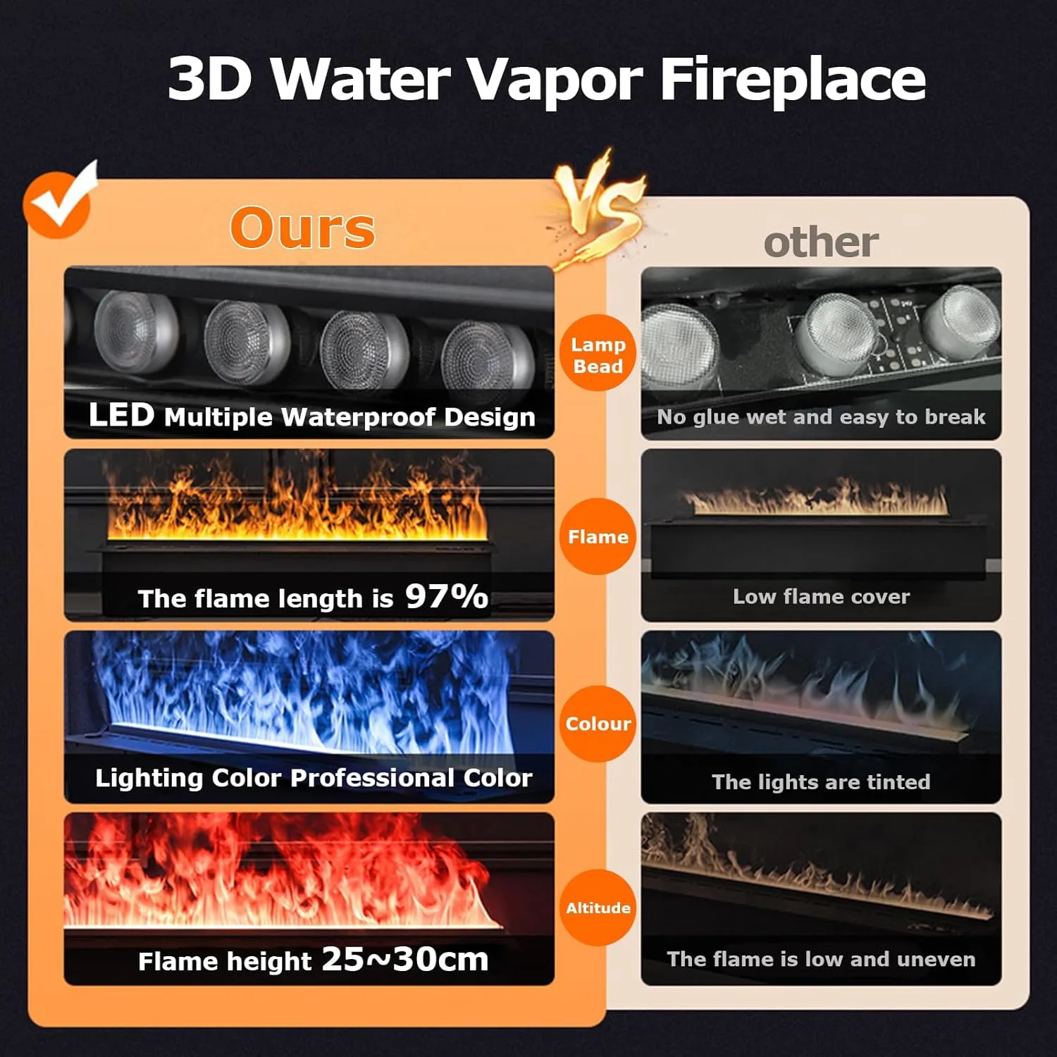 3d flame fireplace 3