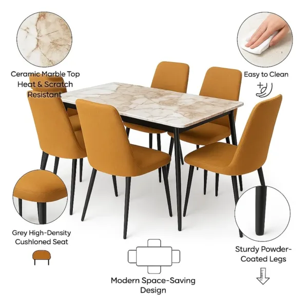 4 seater ceramic dining 3