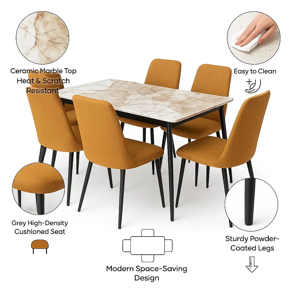 4 seater ceramic dining 3
