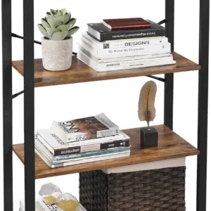 4 tier bookshelf rustic 1