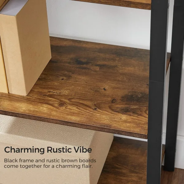 4 tier bookshelf rustic 5