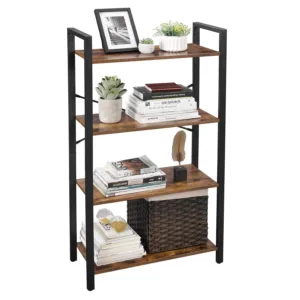 4 tier bookshelf rustic 7