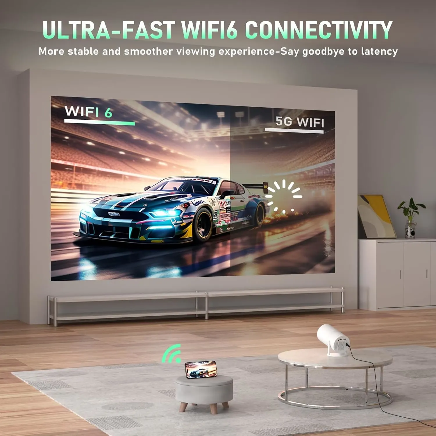 4k projector wifi bluetooth 6