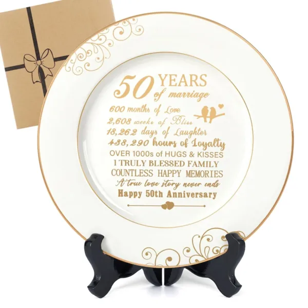 50th anniversary plate gold 1